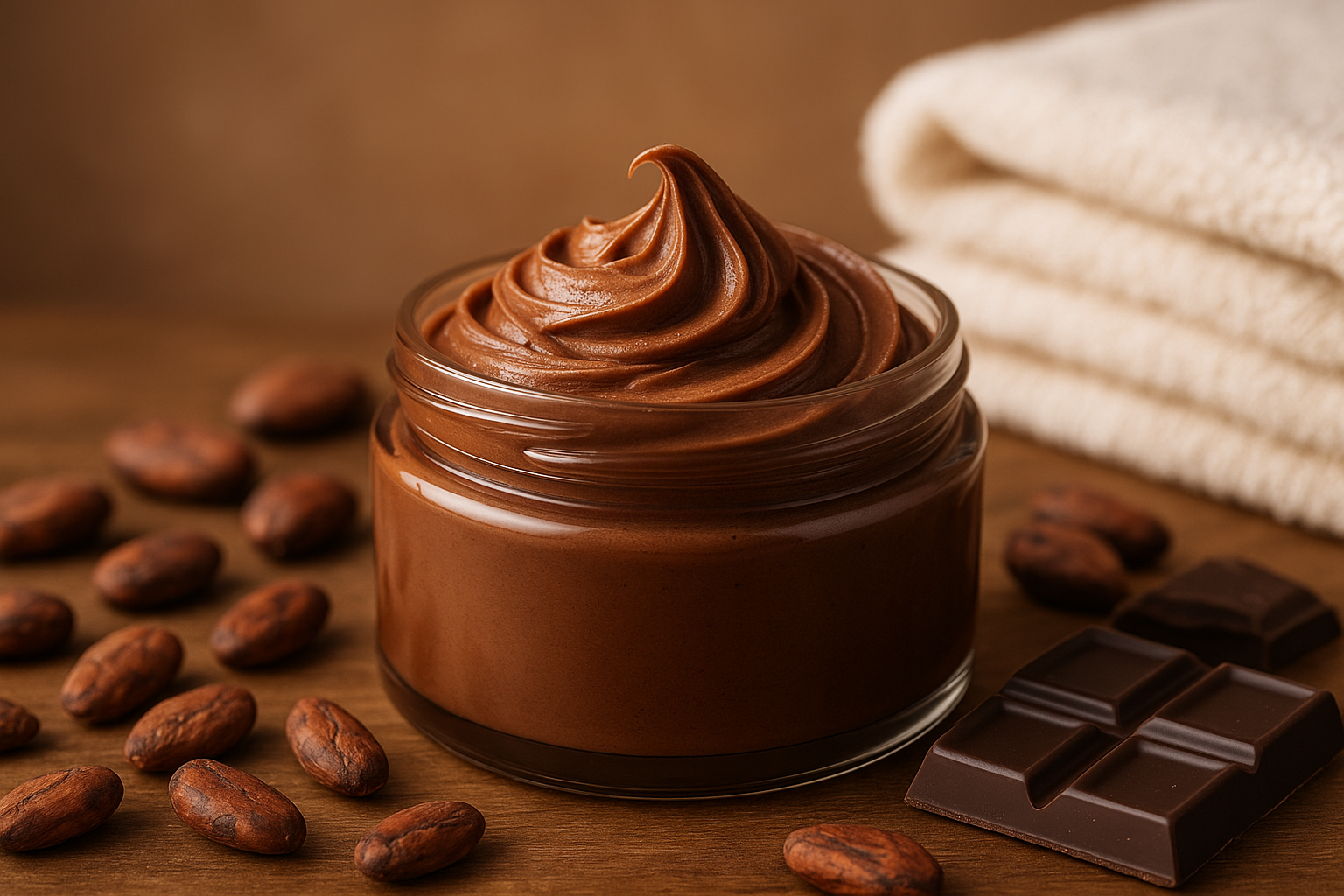whipped body butter with chocolate
