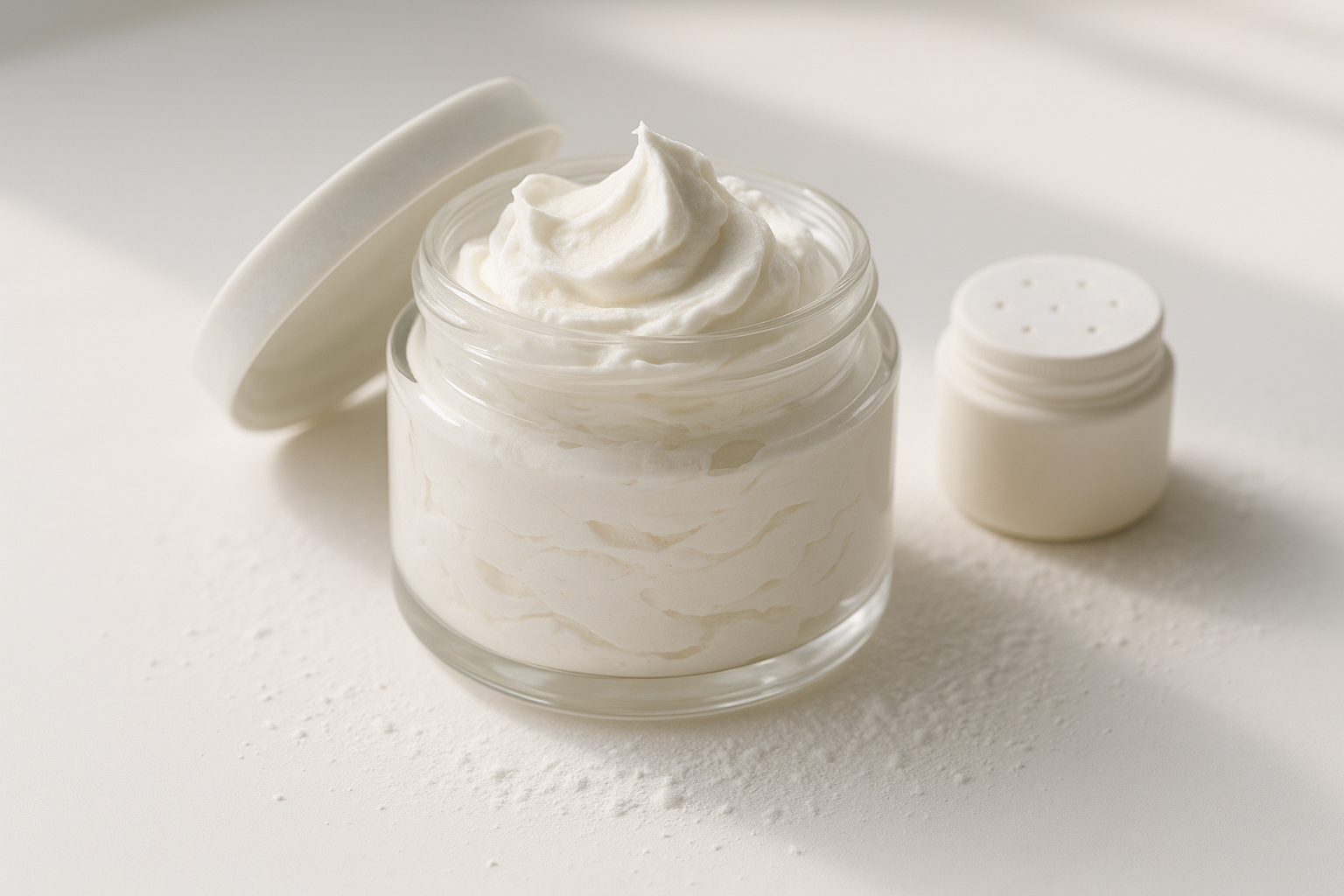 whipped body butter with baby powder