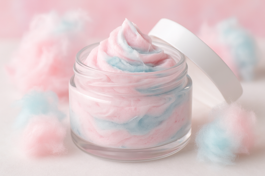 whipped body butter with cotton candy